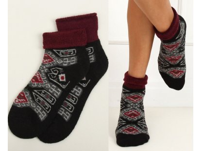 Teplé zimní ponožky Carolyn černé