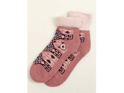 Teplé zimní ponožky Carolyn růžové