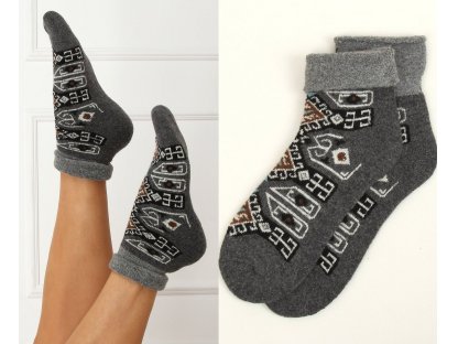 Teplé zimní ponožky Carolyn tmavě šedé