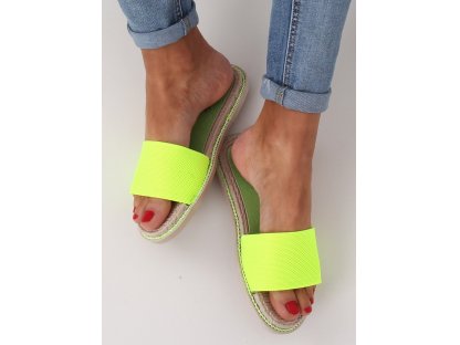 Trendy pantofle Ossia neonově zelené