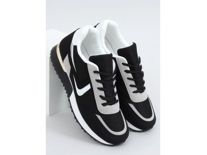Trendy sportovní boty Olive černé/bílé/šedé