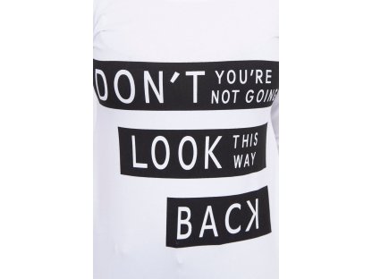 Tričko Don't Look Back bílé