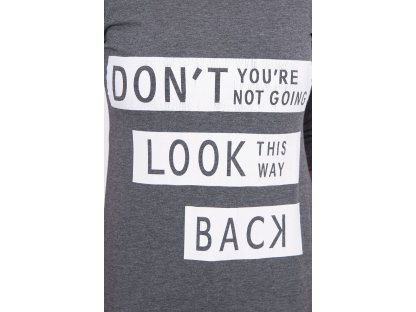 Tričko Don't Look Back grafitové