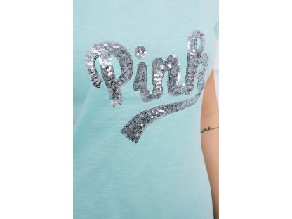 Tričko s flitry PINK mint