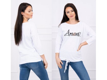 Tričko s nápisem Amour bílé