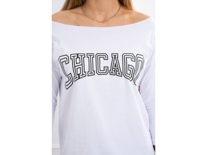 Tričko s nápisem CHICAGO Lyndsey bílé
