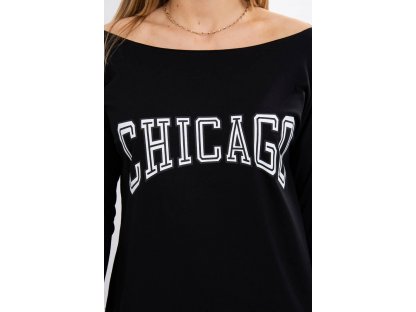 Tričko s nápisem CHICAGO Lyndsey černé