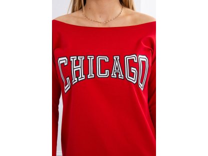 Tričko s nápisem CHICAGO Lyndsey červené