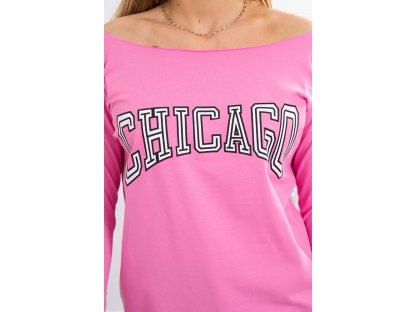 Tričko s nápisem CHICAGO Lyndsey růžové