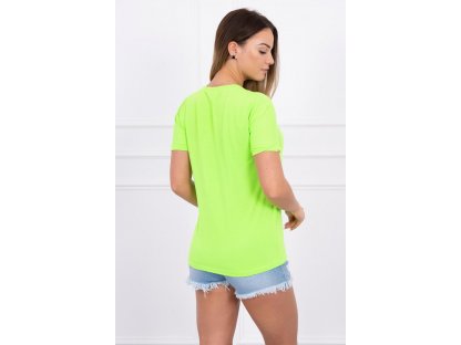 Tričko s nápisem PERFECT neonově zelené