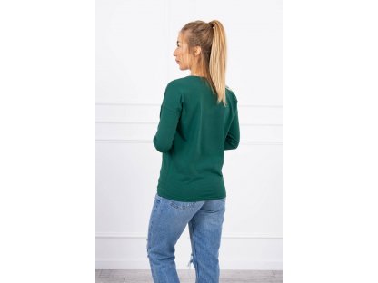 Tričko s výstřihem do V Janet tmavě zelené