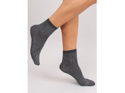 Třpytivé ponožky Cristina černé