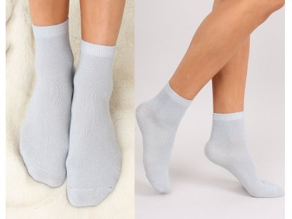 Třpytivé ponožky Cristina šedé