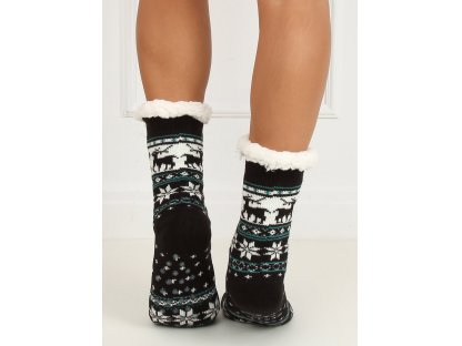 Vánoční ponožky s beránkem Rebecca černé