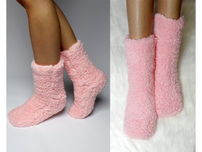 Vlněné ponožky Lilian lososové