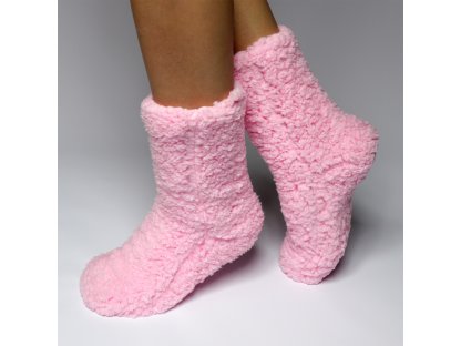 Vlněné ponožky Lilian růžové