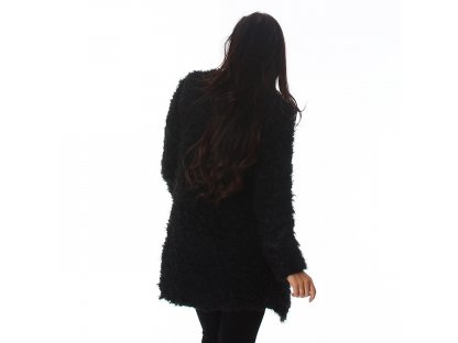 Vlněný kabát Černý