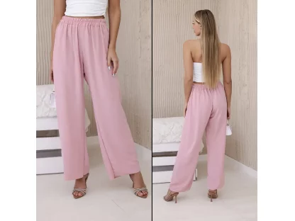 Volné kalhoty Antoinette pudrově růžové