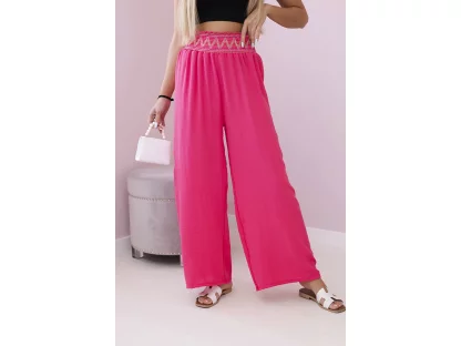 Volné kalhoty do pasu Jacklyn růžové