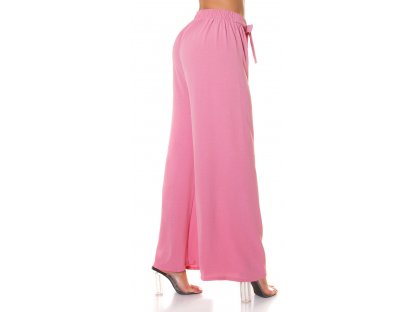 Volné kalhoty do pasu Lorina růžové