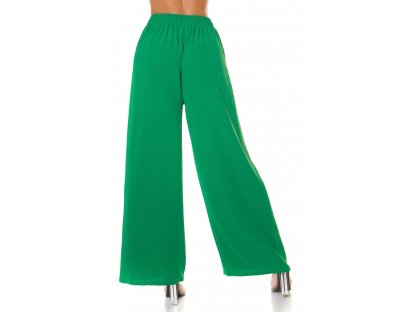 Volné kalhoty do pasu Lorina zelené