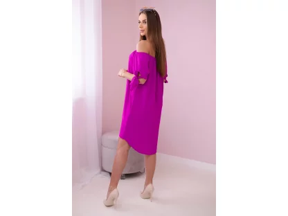 Volné letní šaty Hallie tmavě fialové