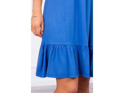 Volné šaty s volánkem Faith džínově modré