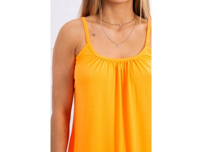 Volné šaty s volánkem Faith neonově oranžové