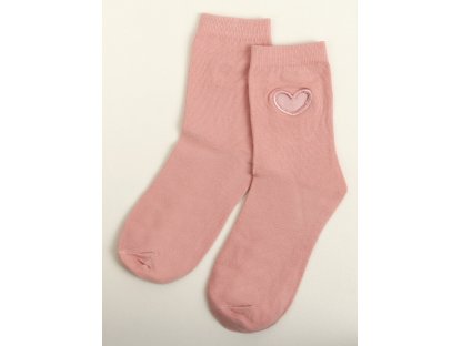 Vysoké ponožky se srdíčkem Deborah růžové