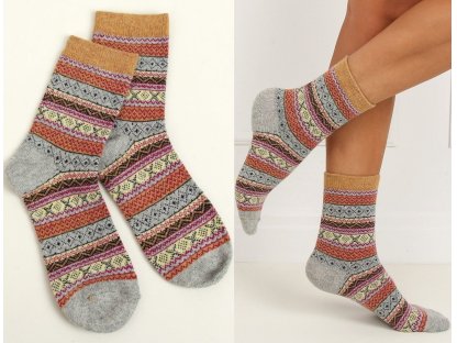 Vysoké vzorované ponožky Ravenna