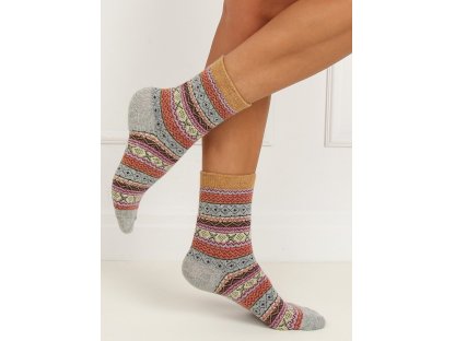Vysoké vzorované ponožky Ravenna