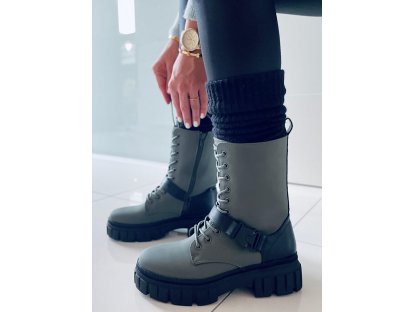 Workery s páskem Love khaki