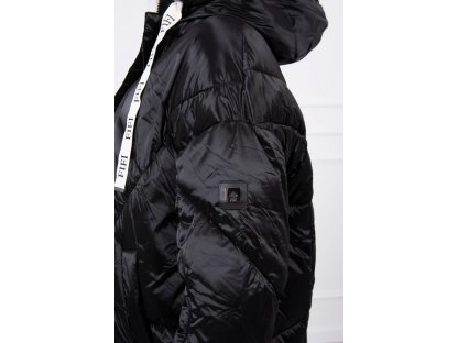 Zdobená zimní prošívaná bunda Nadia černá