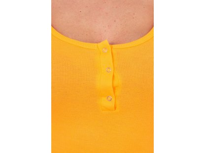 Žebrované šaty s knoflíky Alena neonově oranžové