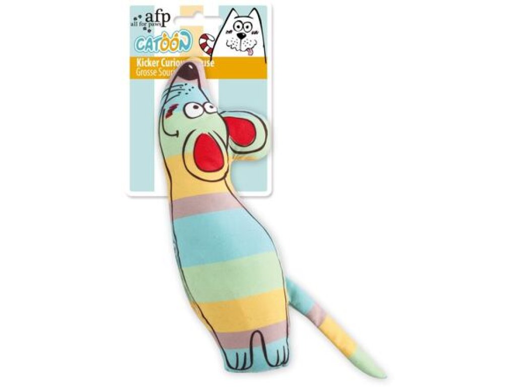 AFP Catoon Kicker Curious Mouse – with catnip