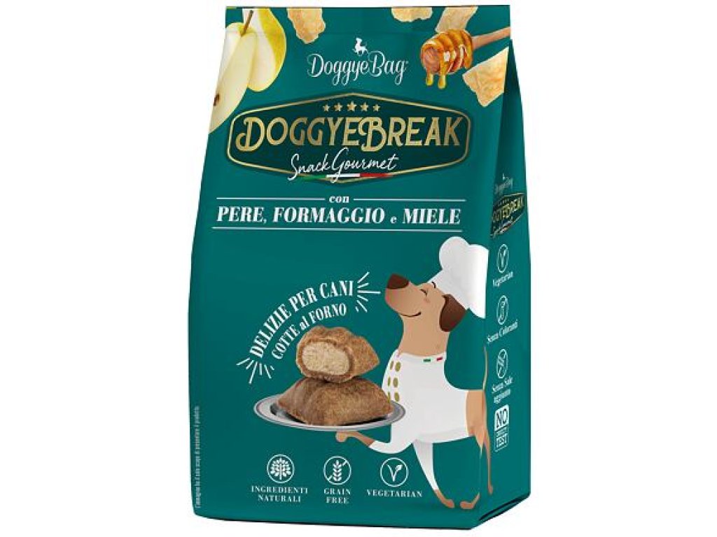 BALENÍ 6 ks – DoggyeBag DoggyeBreak s hruškou, sýrem a medem 180 g