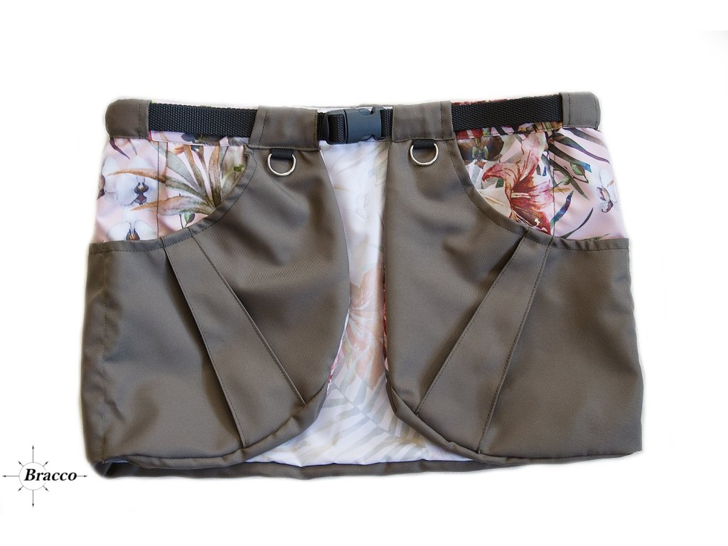 Bracco Trainingsrock / Kilt- verschiedene Größen, Khaki/Blumen 