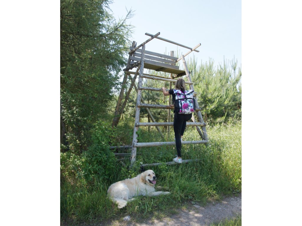 Bracco Backpack Active- white/ flowers 