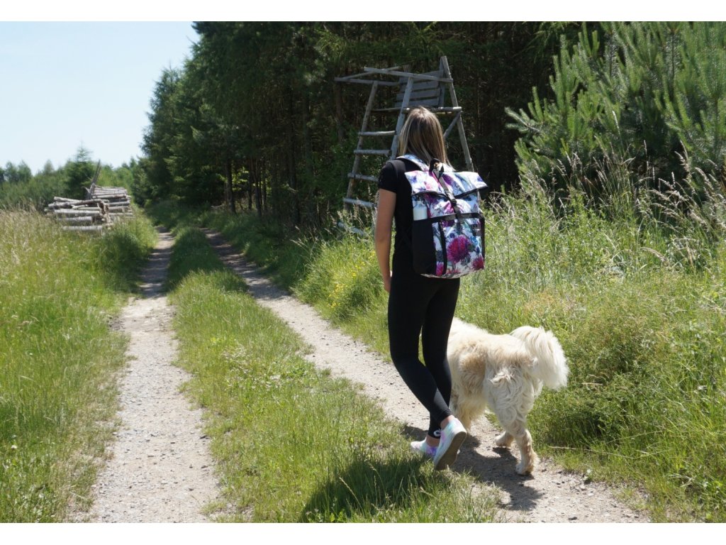 Bracco Backpack Active- white/ flowers 