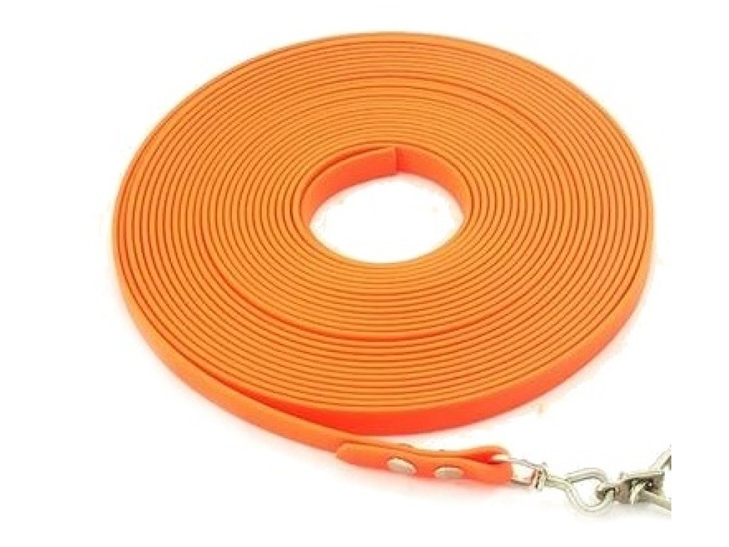 Bracco Biothane stopcock orange - classic carabiner, 12 mm, different  length.