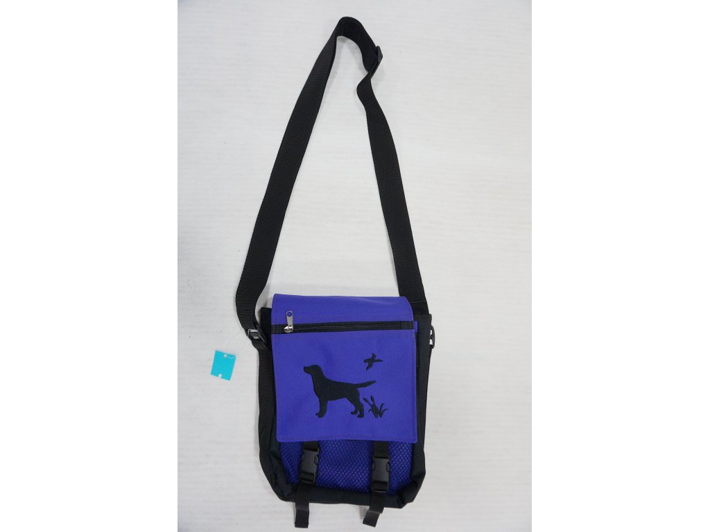 Bracco bag for training and other activities, size S, black/purple - labrador retriever