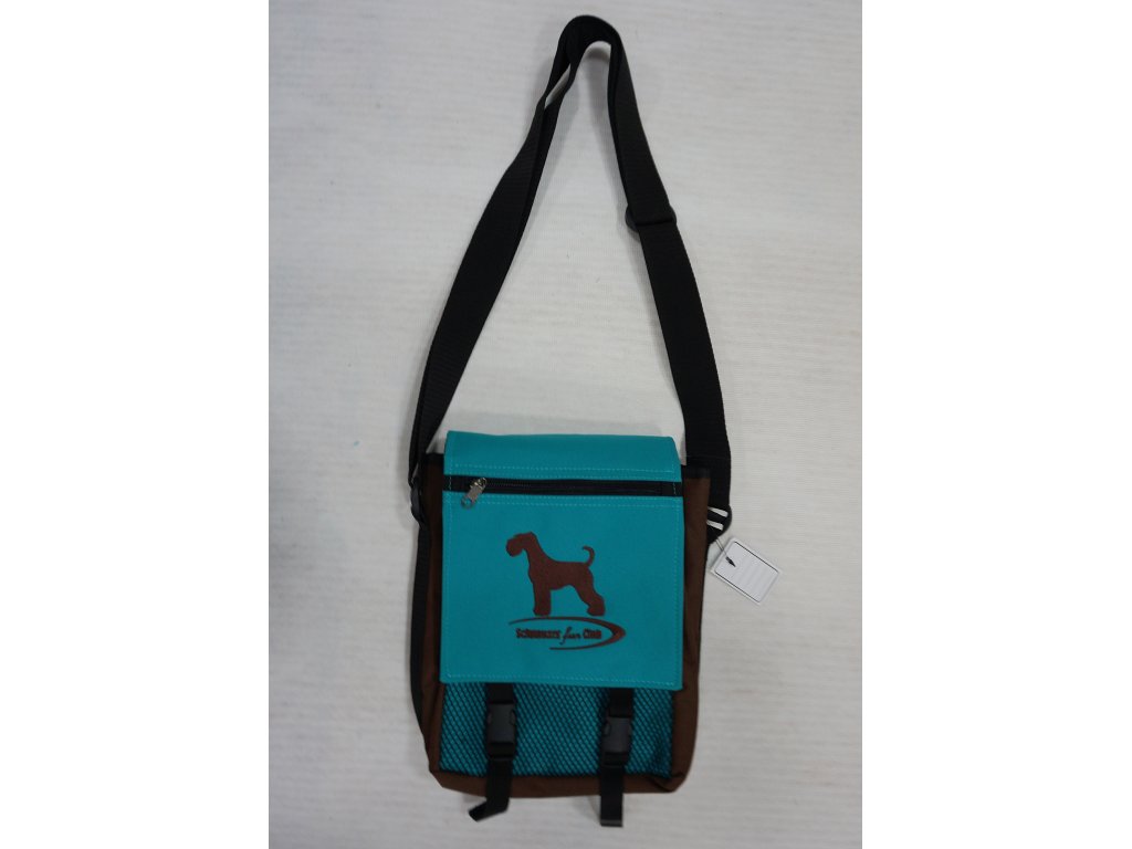 Bracco bag for training and other activities, size S, brown/turquoise - Schnauzer