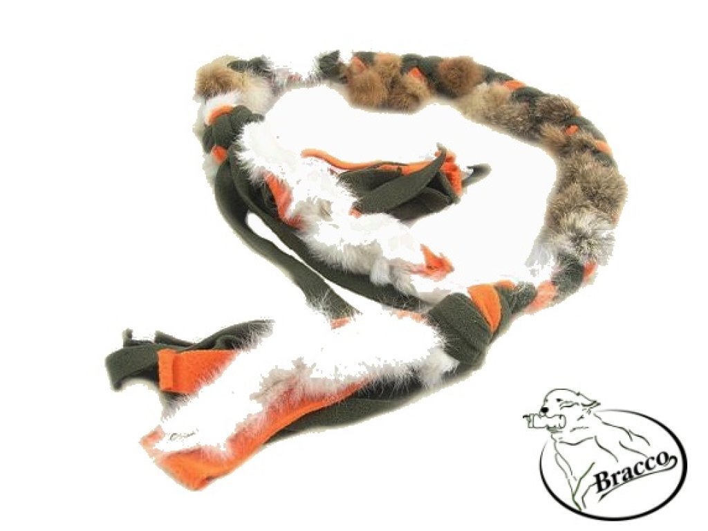 Bracco fleece dog toy with Fur 130 cm, Various colors.