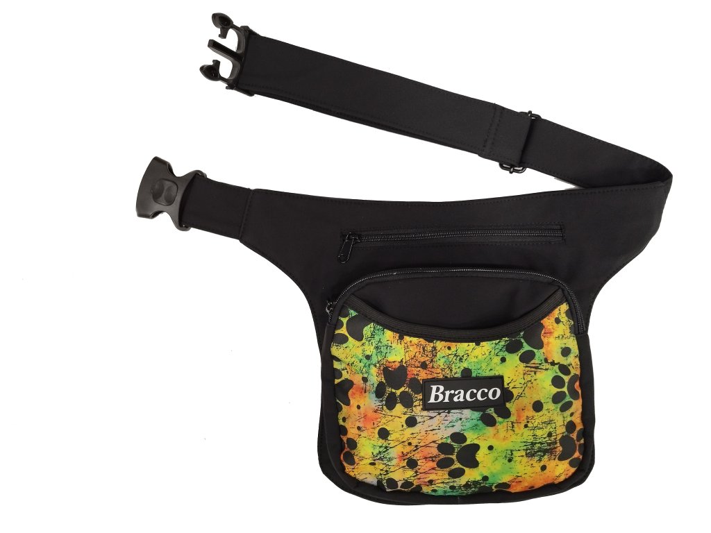 Bracco belt for training and or for going out, black paws- different sizes 