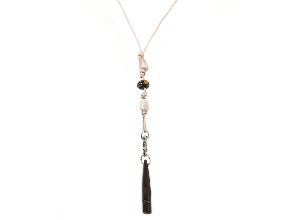 Bracco Original whistle strap made of natural materials, bead- magic eye, antlers