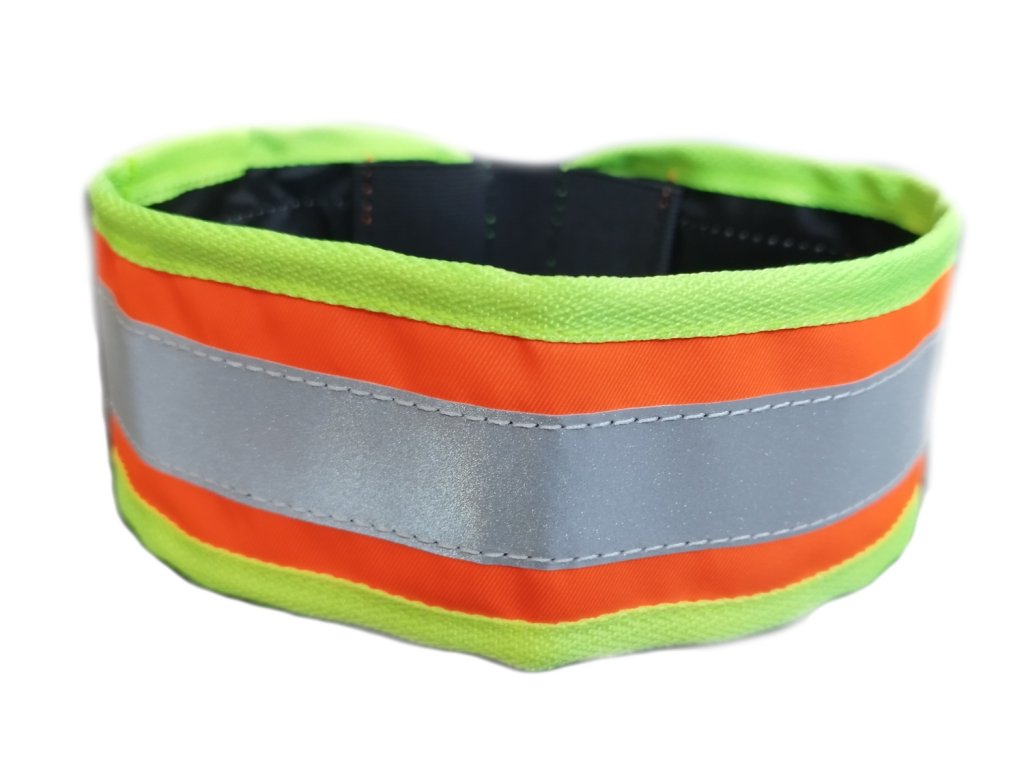 Bracco Reflective Collar Band with rubber- orange