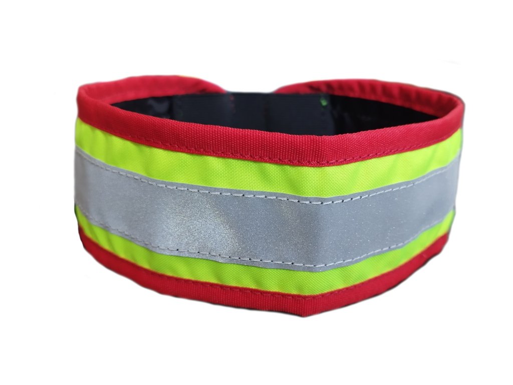 Bracco Reflective Collar Band with rubber- yellow