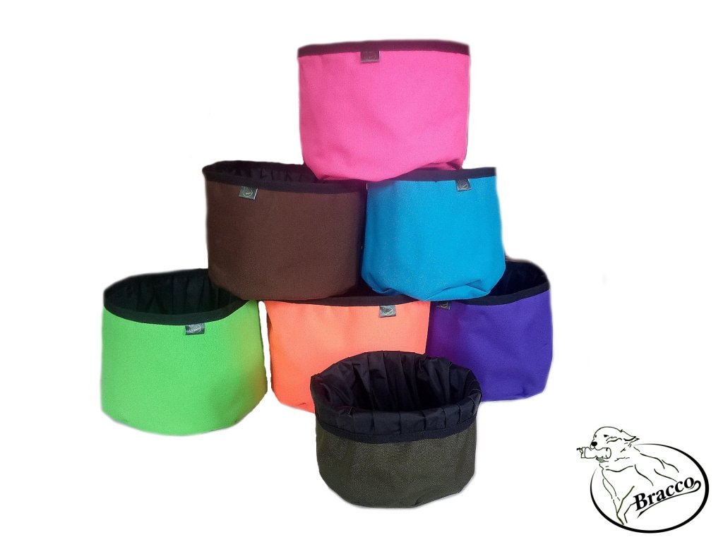 Bracco Collapsible Dog Bowl, waterproof, size M- different colors