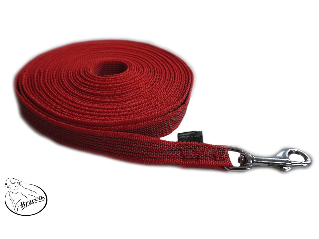 Bracco check cords with anti-slip, different lengths and types, red.