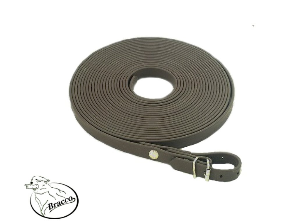 Biothane tracking guidance of 12 mm brown, different length - with a buckle